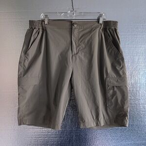 Libin Cargo Hiking Shorts Mens XXL Khaki Green Quick Dry Outdoor Waterproof UPF